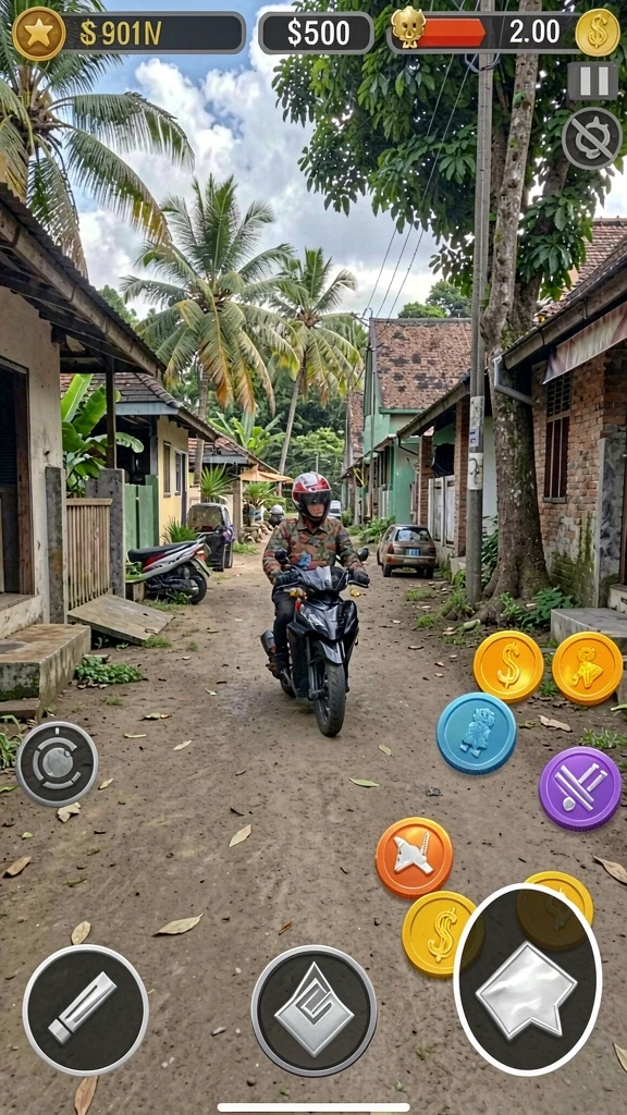 Screenshot kedua menampilkan misi yang penuh tantangan.
