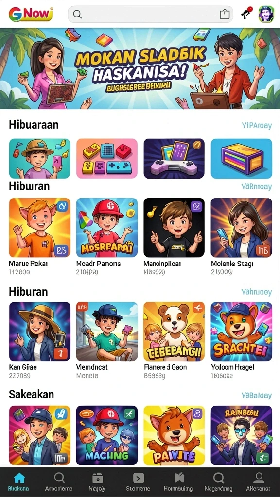Gambaran antarmuka pengguna yang intuitif dan menarik.