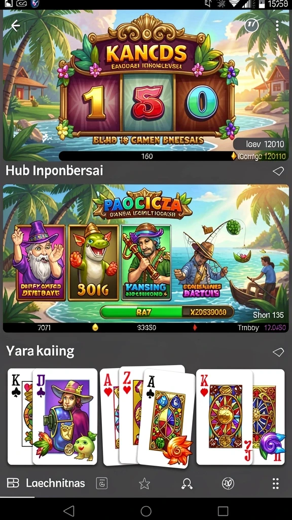 Tampilan permainan slot yang beragam dan menarik.