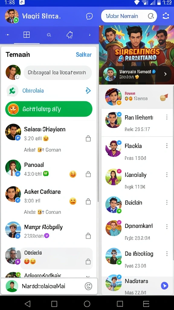 Screenshot menunjukkan beberapa musuh yang harus dihadapi oleh pemain.