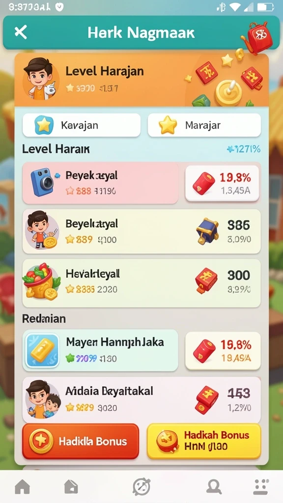 Tangkapan layar menampilkan grafik menawan dari level baru.