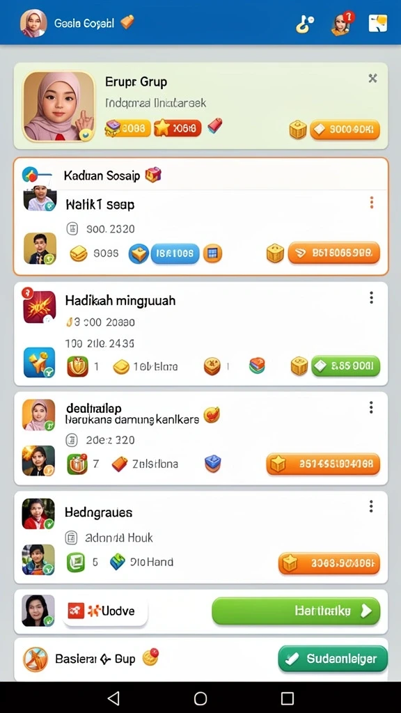 Sistem hadiah menarik yang memicu semangat bermain.