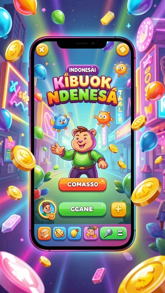 Tampilan level baru yang memukau dan berwarna-warni.