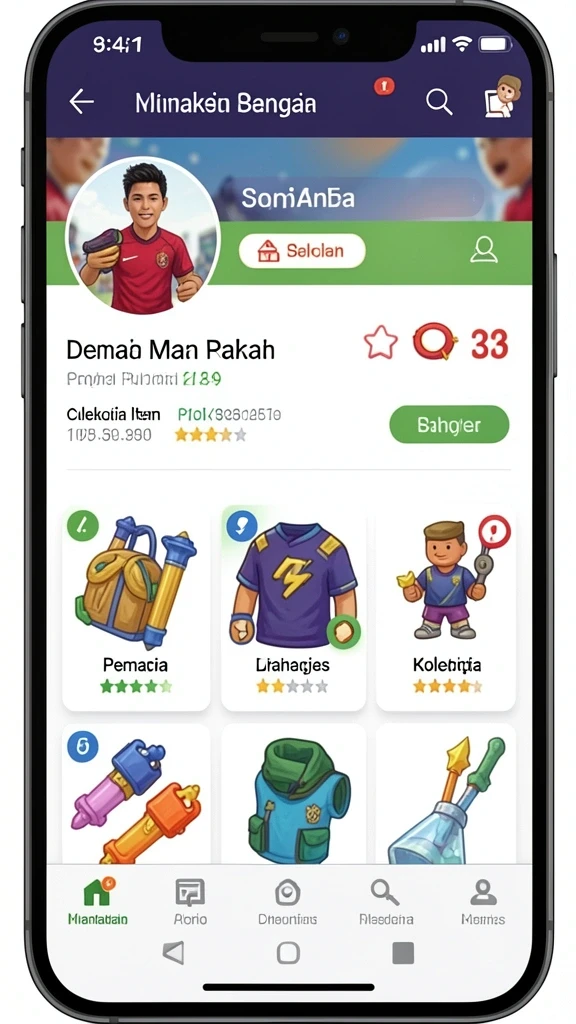 Tampilan awal game NEWIDN dengan grafik yang menawan.