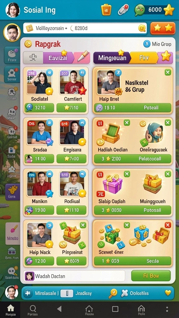 Fitur turnamen dengan hadiah yang menggiurkan.