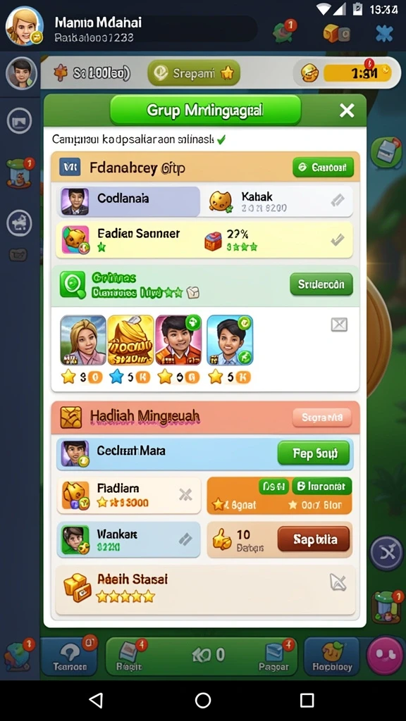 Karakter unik yang bisa dipilih sesuai keinginan.