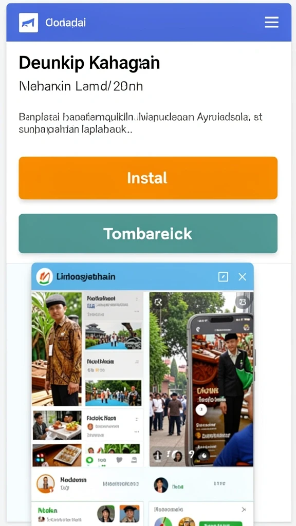 Screenshot menunjukkan antarmuka pengguna yang menarik dan intuitif.